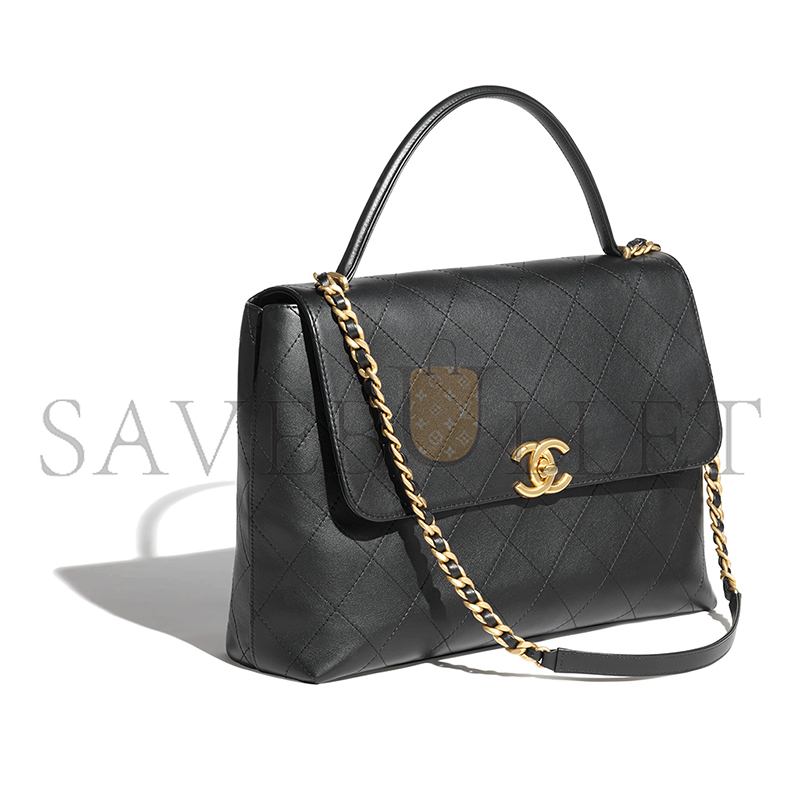 CHANEL MAXI FLAP BAG WITH TOP HANDLE AS5543 (37*26*10cm) CHANEL MAXI FLAP BAG WITH TOP HANDLE AS5543 (37*26*10cm)